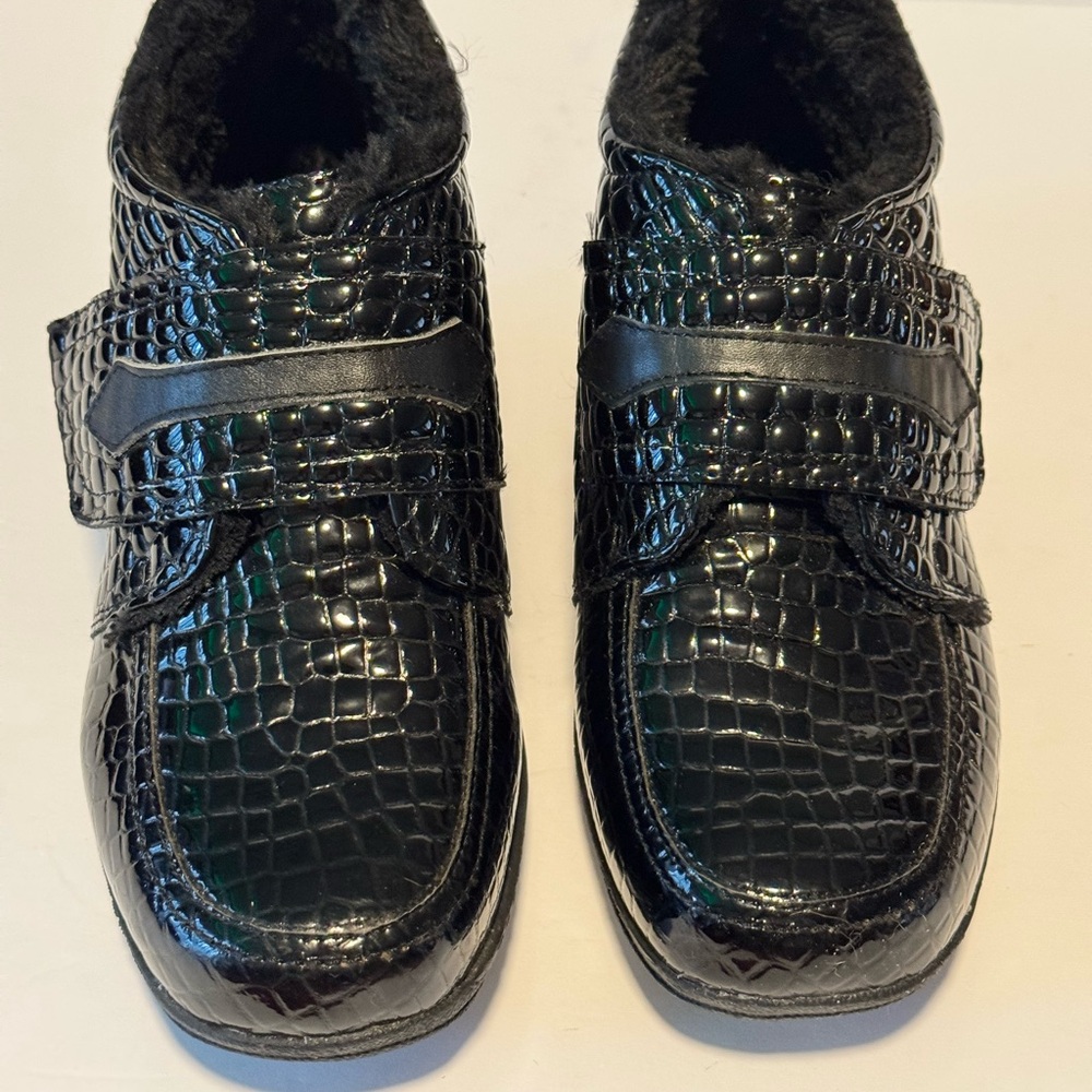 Orthopedic Shoes HOOPOE Ortho-Line with Self-stick Strap Close Size 7.5 Black